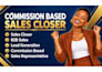 commission based sales closer b2b sales lead generation sales representative